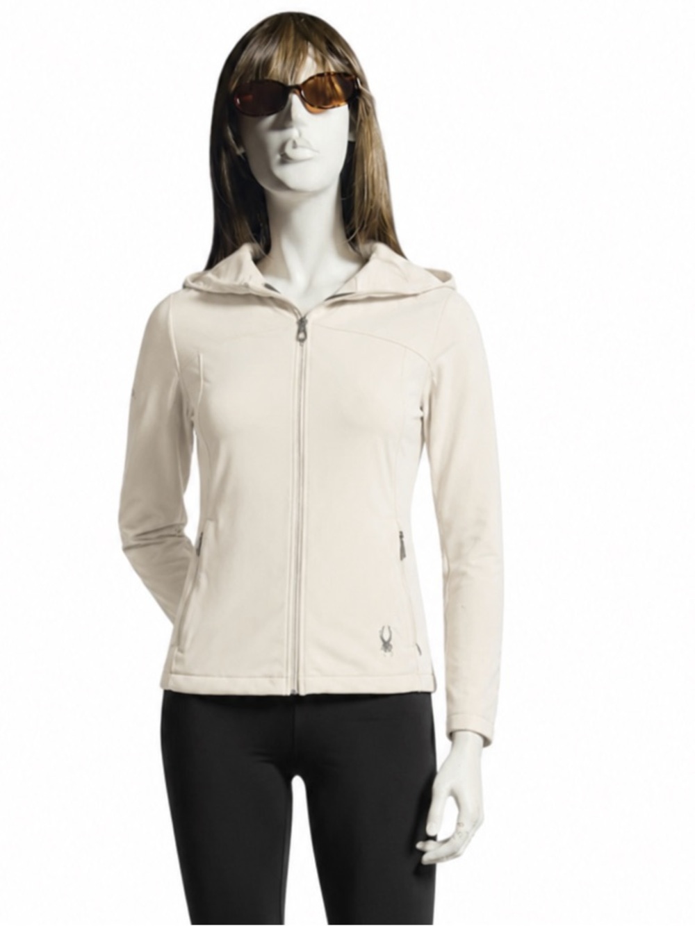 Spyder Alyce Full Zip Soft Shell Hooded Ski Jacket Size S/P/P